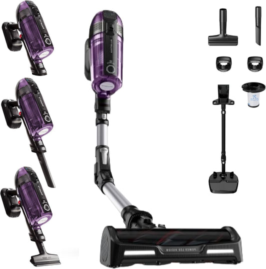 Rowenta Xforce Flex 12.60 Allergy – Aspiradora Escoba sin Cable de 320 W Potencia, Suelos, sofás y Pared, filtra hasta 99,9% de partículas, Gran depósito 0,9 L, Accesorios para pelo de mascotas RH98A0