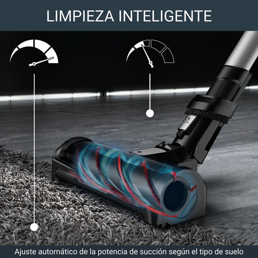 Rowenta Xforce Flex 12.60 Allergy – Aspiradora Escoba sin Cable de 320 W Potencia, Suelos, sofás y Pared, filtra hasta 99,9% de partículas, Gran depósito 0,9 L, Accesorios para pelo de mascotas RH98A0