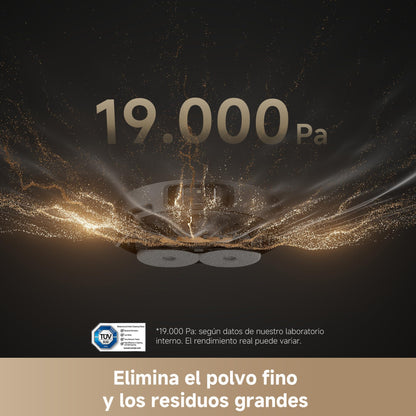 DREAME L40s Pro Ultra Aspiradora Robot, 19.000 Pa, Cepillo Doble HyperStream, Acceso a Altura de 4 cm, Cepillo Lateral Extensible y Elevable, Limpieza con Mopa de Agua Tibia a 75 °C, Autolimpieza 3.0